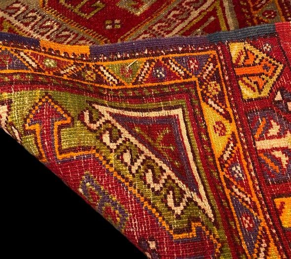 Antique Anatolian Rug, Turkey, 59 Cm X 102 Cm, Wool On Wool, Mid-20th Century-photo-3