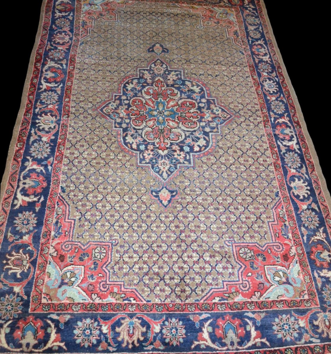 Persian Sarough Rug, 157 Cm X 273 Cm, Iran, Hand Knotted Wool, Perfect Condition, Around 1970