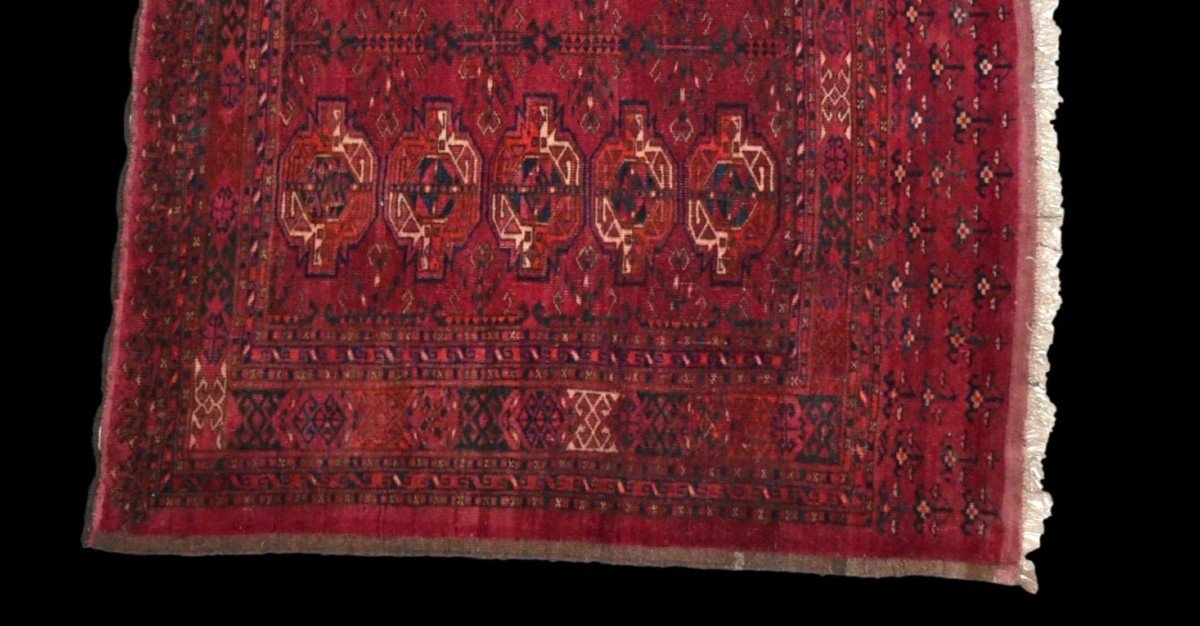Tapis chouval Tekké, 104 x 158 cm, Turkestan, laine sur laine, XIXème siècle, début XXème-photo-1