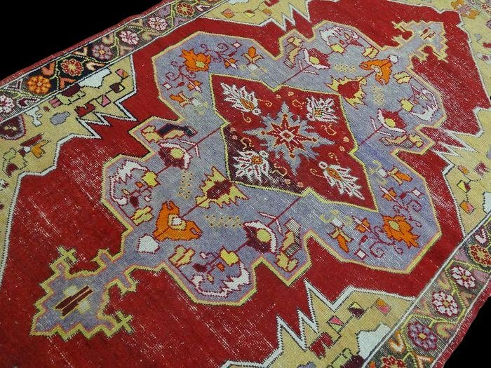 Antique Anatolian Carpet, 130 Cm X 228 Cm, Circa 1950, Wool On Wool, In Good Condition-photo-4