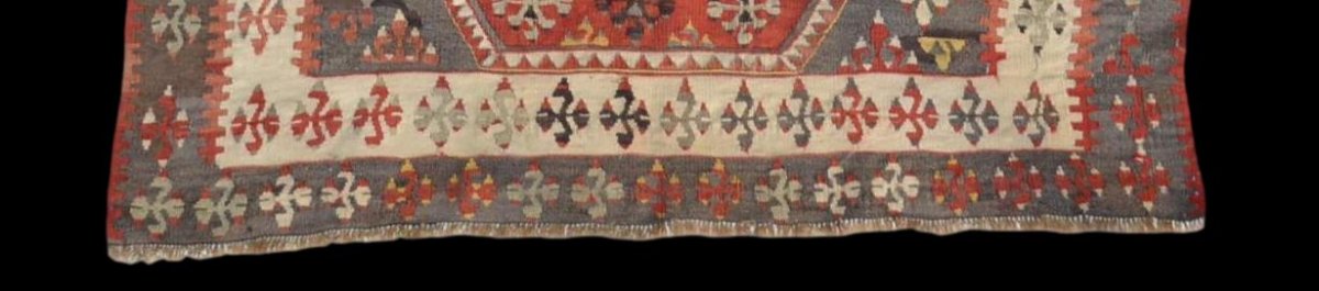 Kilim Ancien, Anatolie, 126 cm x 190 cm, laine, milieu du XXème Siècle-photo-4