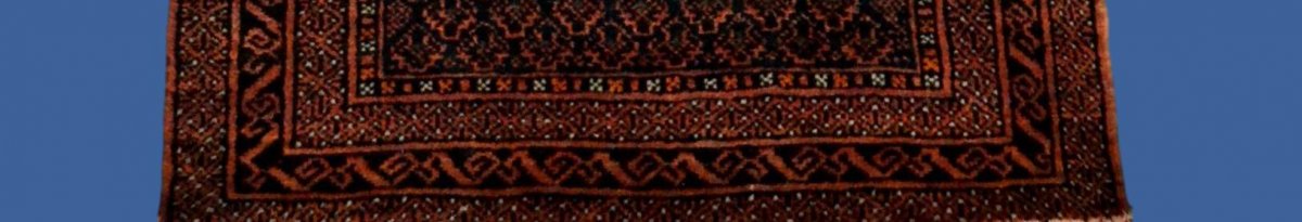 Old Baloutche Carpet, 92 Cm X 143 Cm, Wool On Wool, Khorassan, Iran, Early 20th Century-photo-1