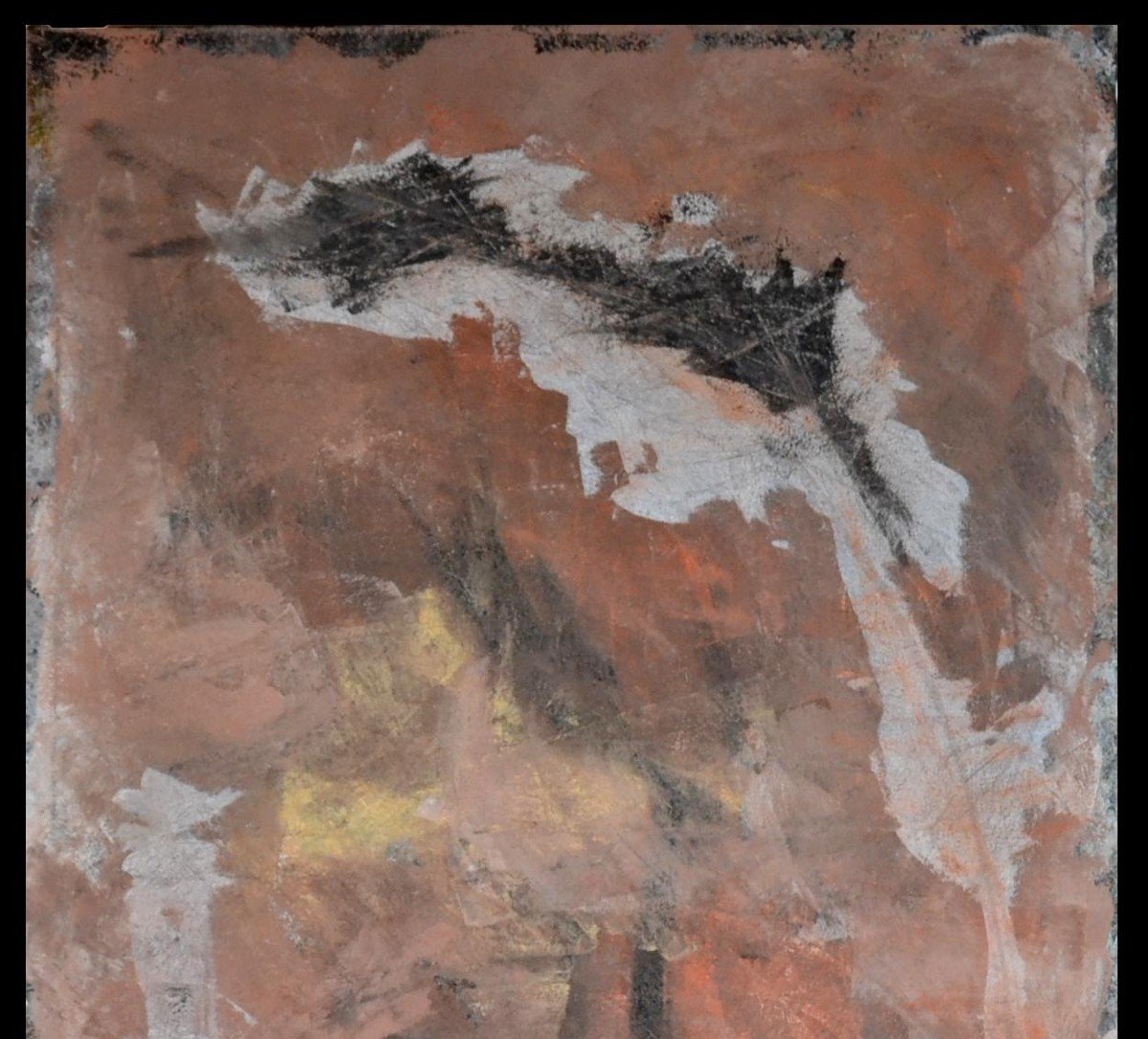 Erwin STEINBACH (1964-) "Le chaume au hokki" 115 cm x 75 cm, technique mixte, parfait état-photo-3