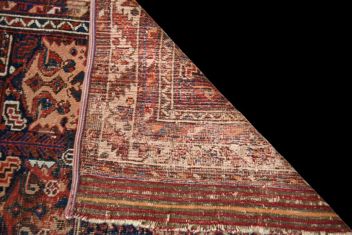 Tapis Persan Bakhtiar ancien, 125 cm x 170 cm, laine nouée main, XIXème siècle-photo-6