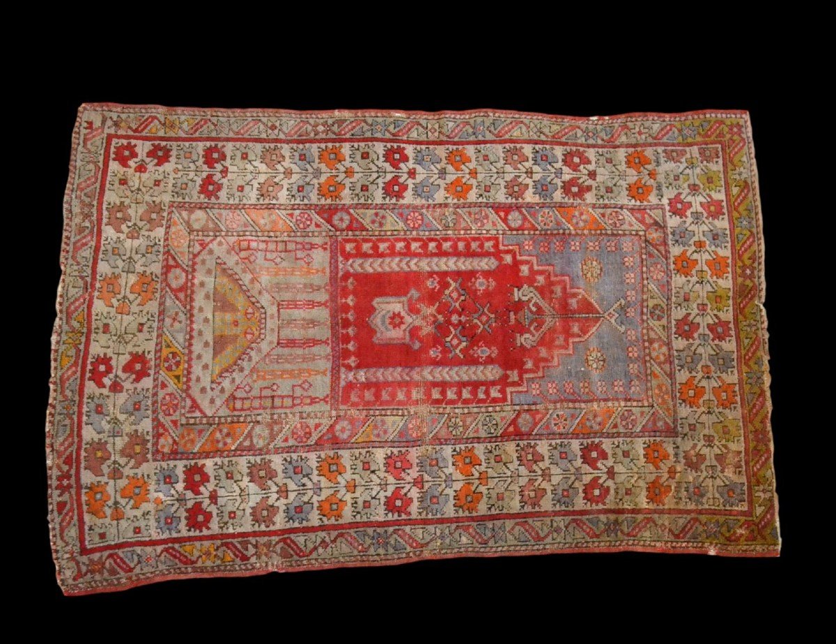 Tapis Kirsehir ancien, Anatolie, Turquie, 102 cm x 153 cm, seconde moitié du XIXème siècle-photo-2