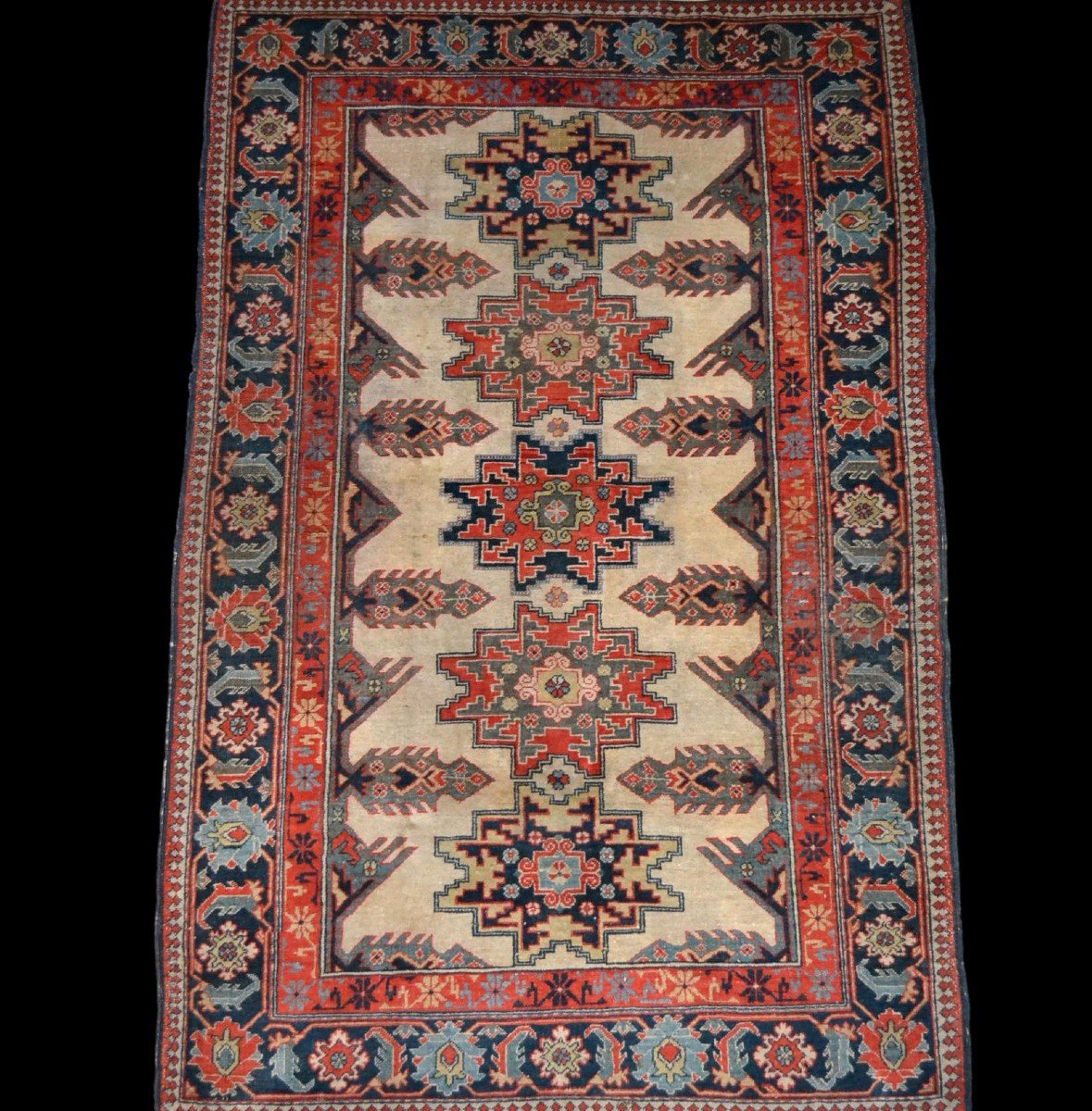 Tapis Kouba, Daghestan, Caucase, 120 cm x 190 cm, laine nouée main, vers 1960, très bon état