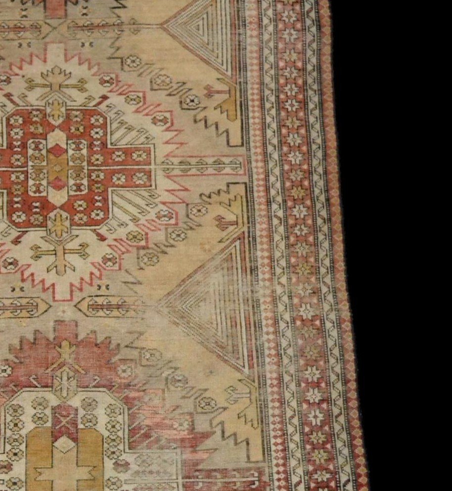 Old Chirvan Carpet, Caucasus, 99 Cm X 153 Cm, Wool On Wool, Early 20th Century-photo-5