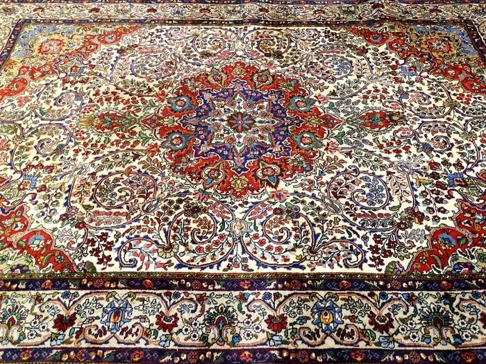 Tapis Persan Tabriz, 200 cm x 303 cm, Iran, laine nouée main vers 1980, très bon état-photo-2