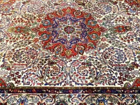 Tapis Persan Tabriz, 200 cm x 303 cm, Iran, laine nouée main vers 1980, très bon état-photo-4