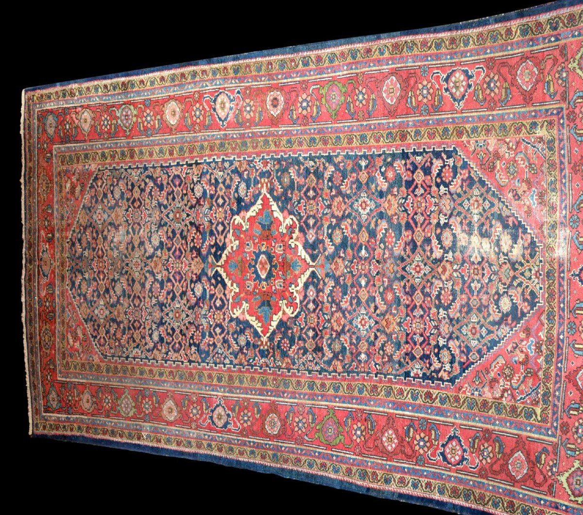 Tapis Persan Mahal ancien, 194 cm x 314 cm, laine nouée main, Iran, début du XXème siècle-photo-2