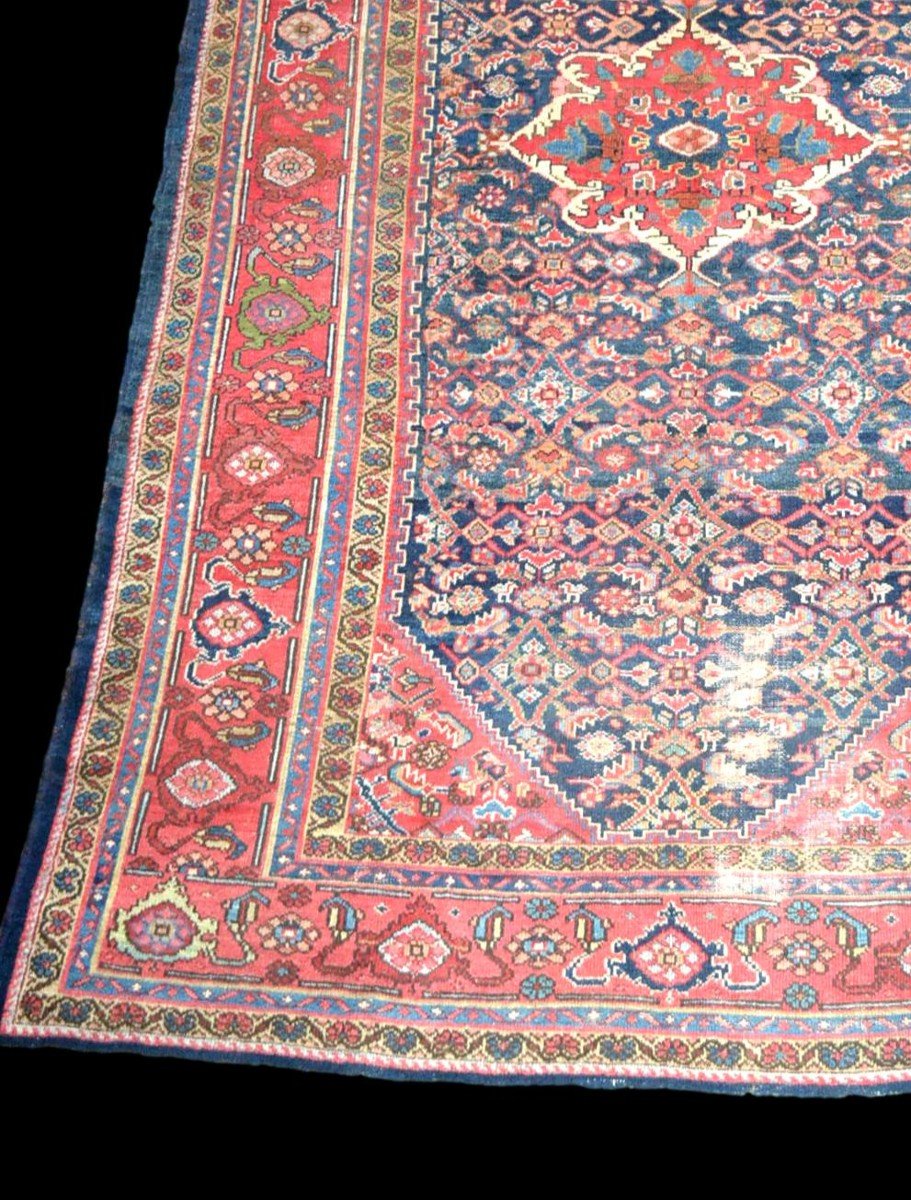 Tapis Persan Mahal ancien, 194 cm x 314 cm, laine nouée main, Iran, début du XXème siècle-photo-3