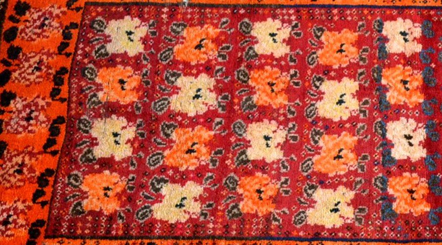Tapis Gabbeh ancien, Iran, 129 cm x 247 cm, laine nouée main avant le milieu du XXème siècle-photo-1