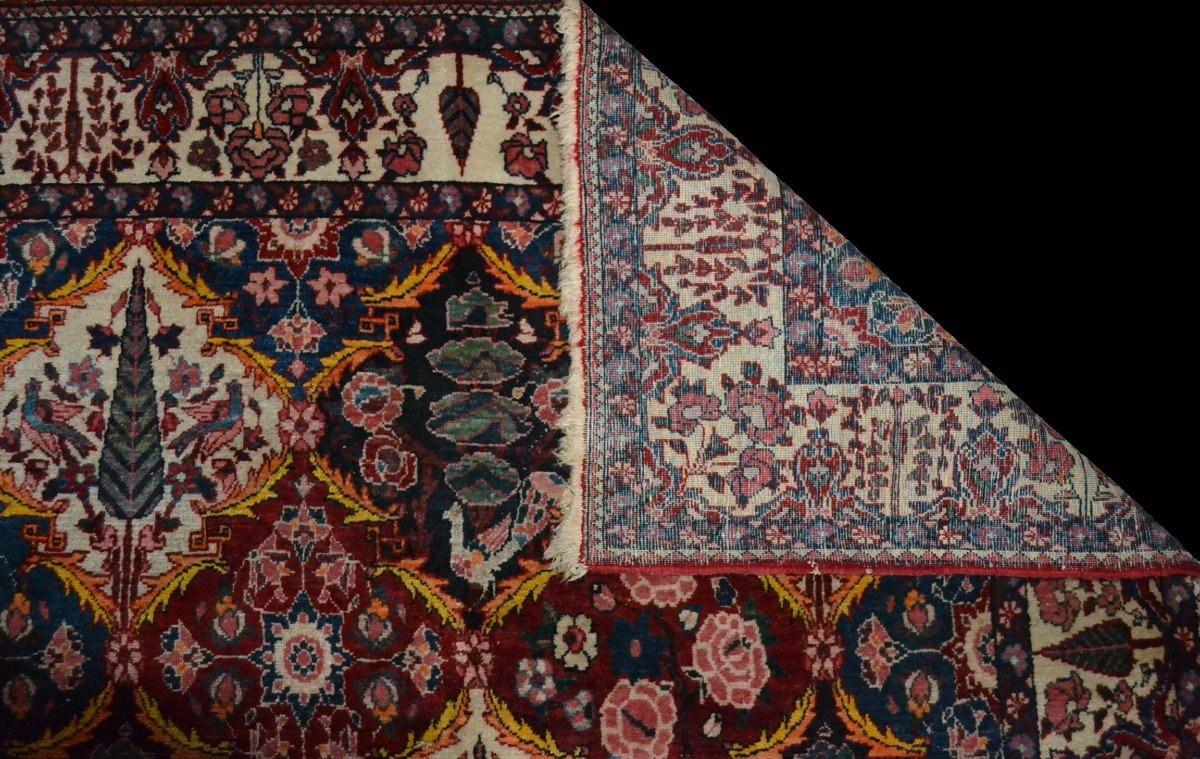 Old Persian Bakhtiar Rug, 142 Cm X 223 Cm, Hand Knotted, Iran, Late 19th Century, Early 20th Century-photo-6