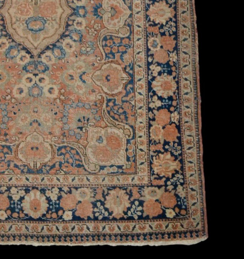 Tapis ancien, Persan Tabriz, Iran, 139 cm x 186 cm, laine nouée main, seconde moitié du XIXème S-photo-5