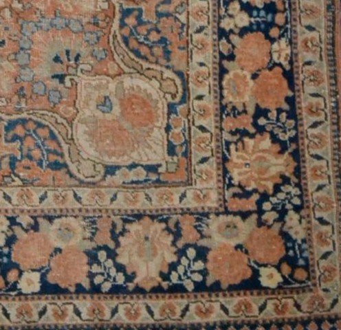 Tapis ancien, Persan Tabriz, Iran, 139 cm x 186 cm, laine nouée main, seconde moitié du XIXème S-photo-6