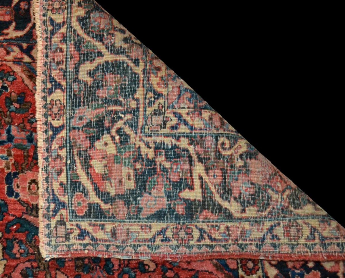 Ancient Persian Mechkabad Rug, Iran, 140 Cm X 219 Cm, Hand-knotted Wool, Late 19th Century-photo-7
