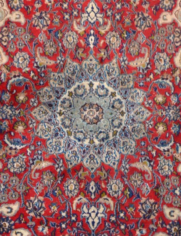 Persian Na'in Rug, 119 Cm X 213 Cm, Kork Wool And Hand-knotted Silk Circa 1980, Iran, Perfect-photo-4