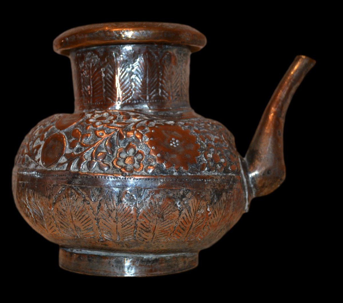 Kindi, Holy Water Pot, North India, Copper And Bronze, 19th Century-photo-4