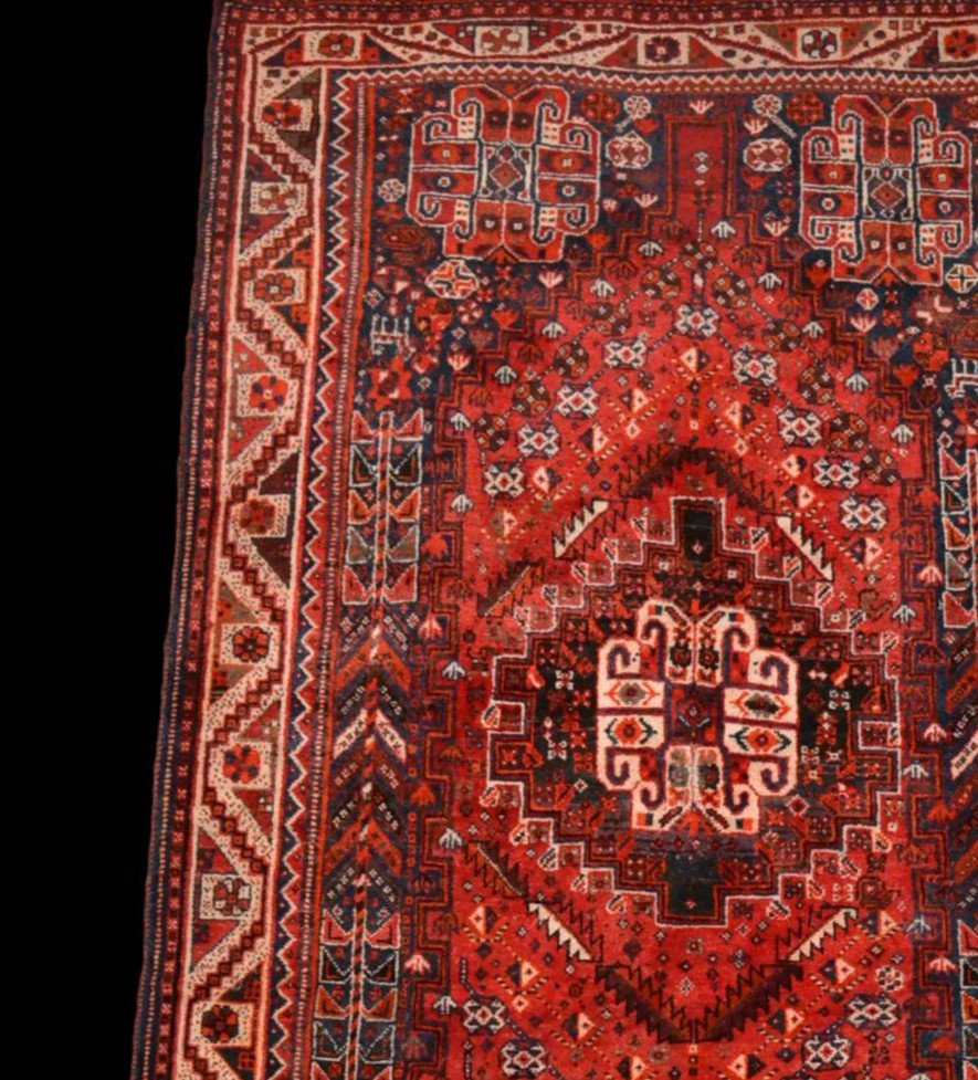 Persian Gashghai Rug, 125 Cm X 217 Xm, Iran, Wool On Hand-knotted Wool, Early 20th Century-photo-3