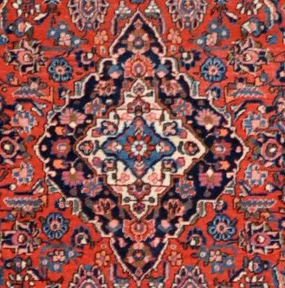 Tapis ancien, Persan Kashan, 135 cm x 195 cm, laine nouée main, Iran, début XXème vers 1930/1940-photo-1