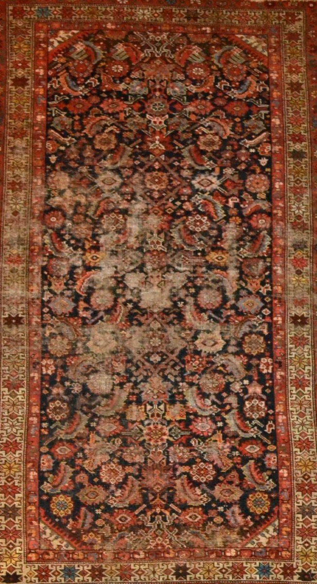 Tapis ancien Malayer, Persan, 122 cm x 200 cm, laine nouée main, fin XVIIIème, début XIXème-photo-2