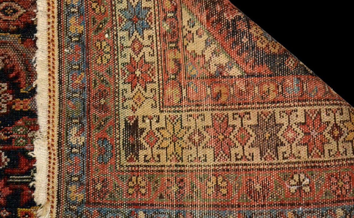 Tapis ancien Malayer, Persan, 122 cm x 200 cm, laine nouée main, fin XVIIIème, début XIXème-photo-5