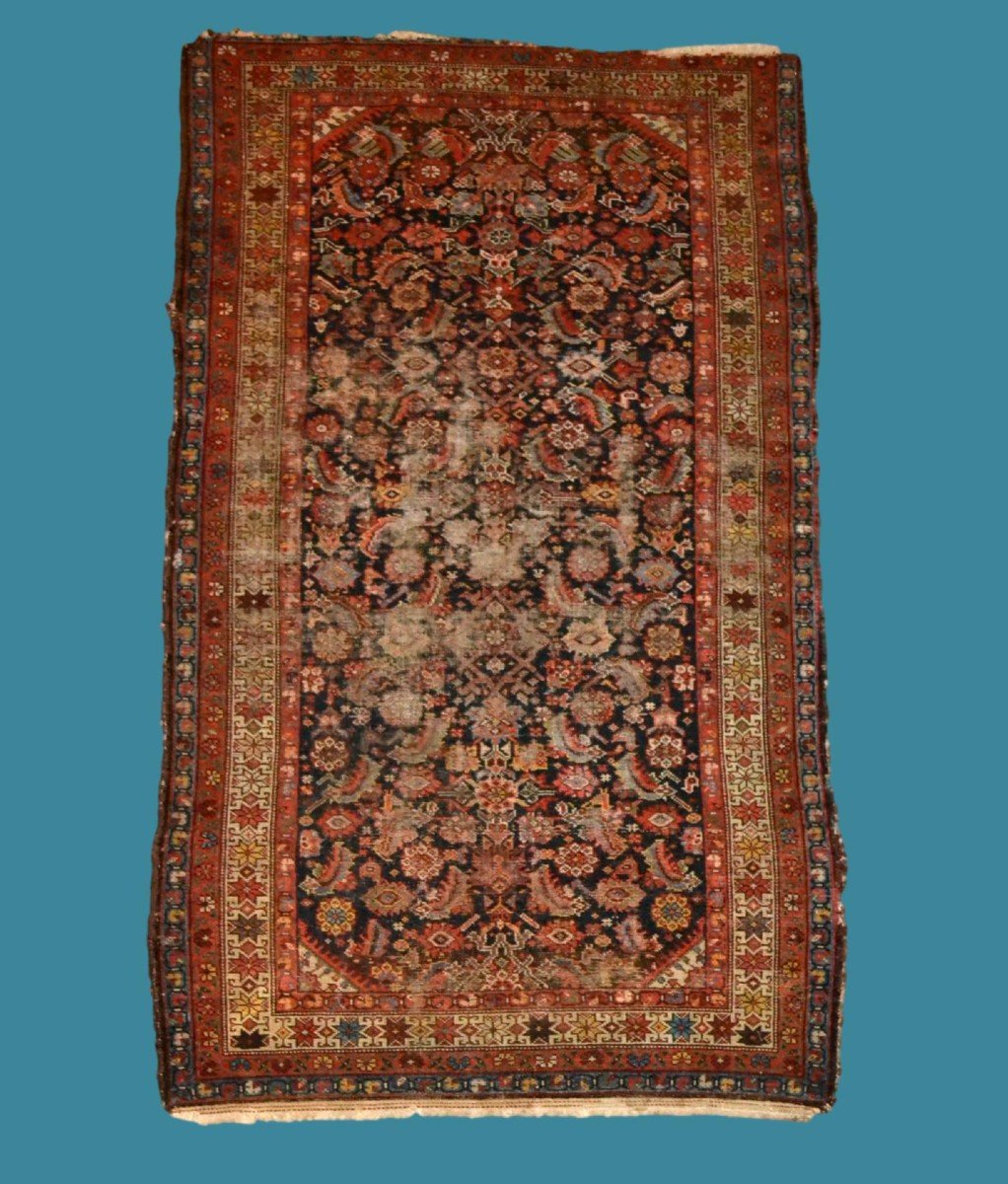 Tapis ancien Malayer, Persan, 122 cm x 200 cm, laine nouée main, fin XVIIIème, début XIXème-photo-6