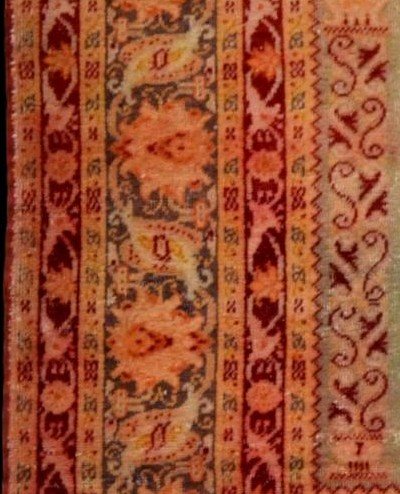 Tapis Istambul ancien de prière, soie et laine, 122 cm x 173 cm, Empire Ottoman, XIXème siècle-photo-6