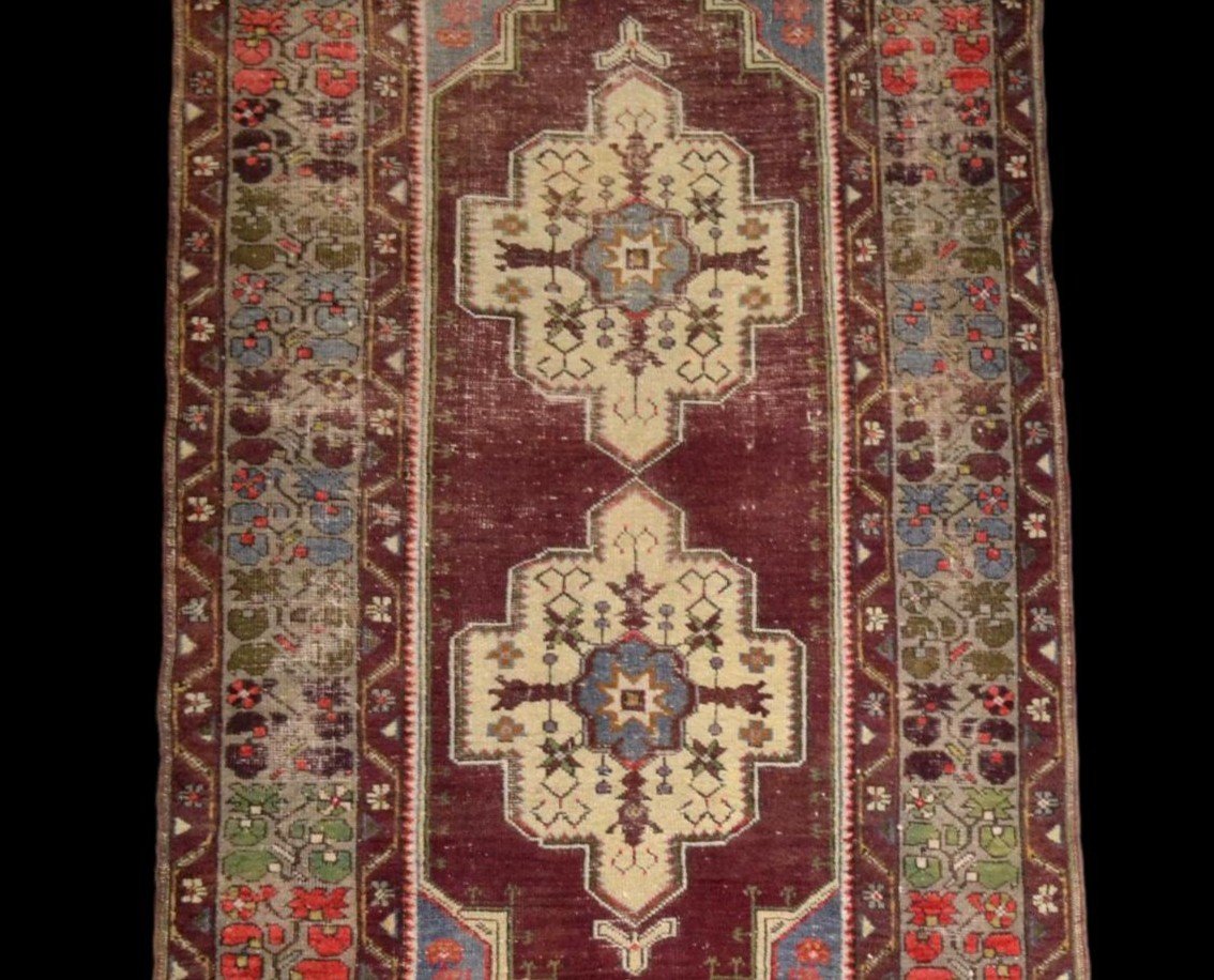 Moudjour Rug, Anatolia, 115 Cm X 220 Cm, Hand-knotted Wool, Turkey, Circa 1950, Good Condition-photo-1