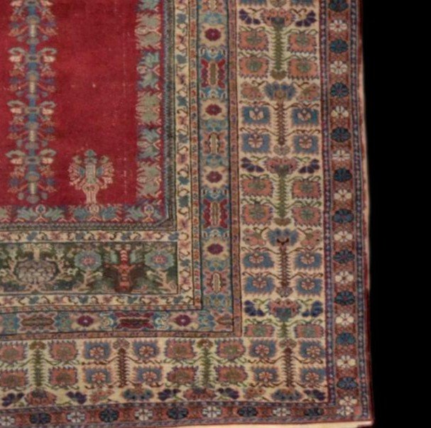 Tapis Koula ancien, 127 cm x 186 cm, soie nouée main, Anatolie, fin du XIXème siècle-photo-3