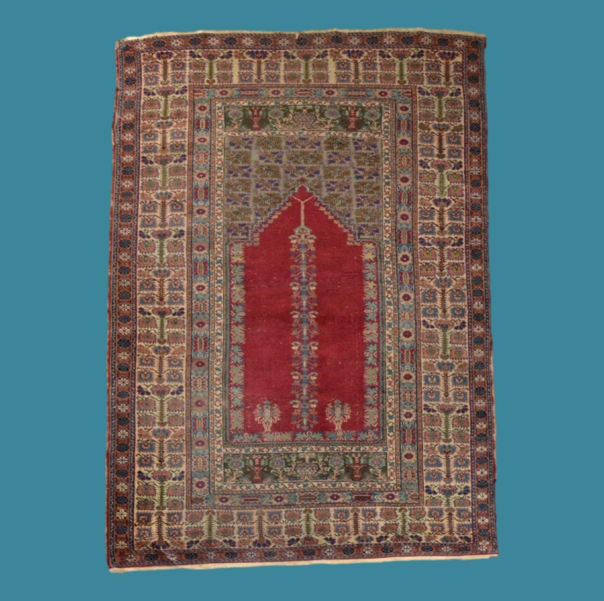 Old Koula Rug, 127 Cm X 186 Cm, Hand-knotted Silk, Anatolia, Late Nineteenth Century-photo-7
