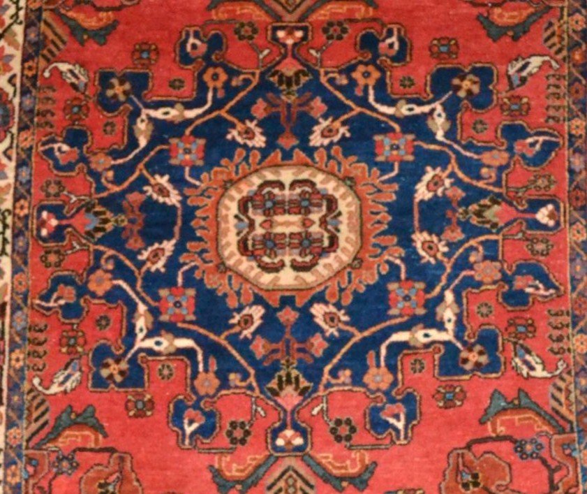 Tapis Persan Tafresh ancien, 135  x 194 cm, laine nouée main en Iran au début du XXème siècle -photo-4