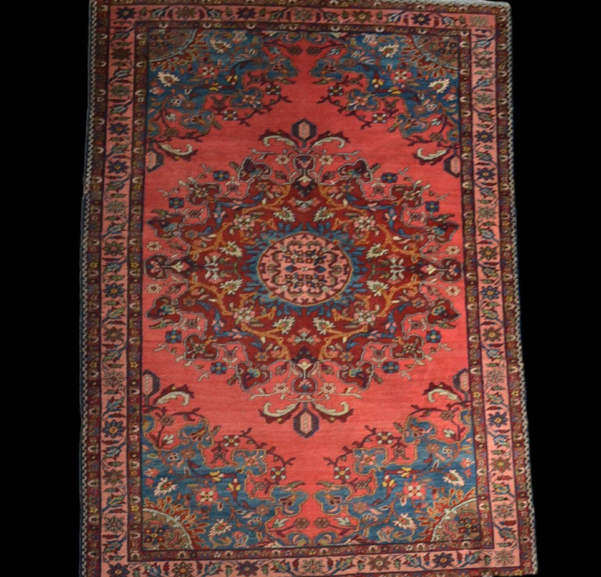 Tapis Persan Tafresh ancien, 135  x 194 cm, laine nouée main en Iran au début du XXème siècle -photo-7