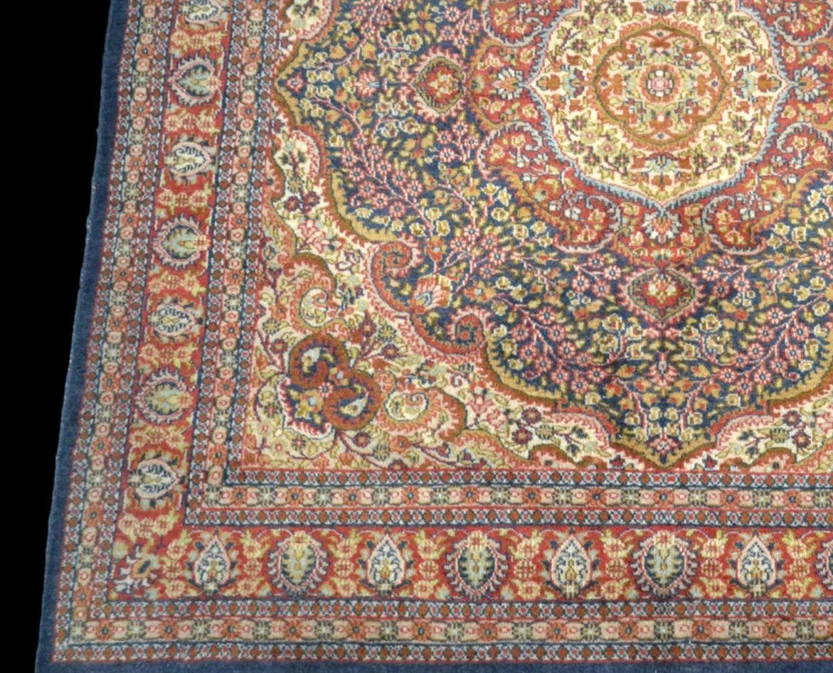 Tapis Tabriz, Indo-persan, 184 x 190 cm, laine nouée main, presque un carré, très bon état 1980-photo-3