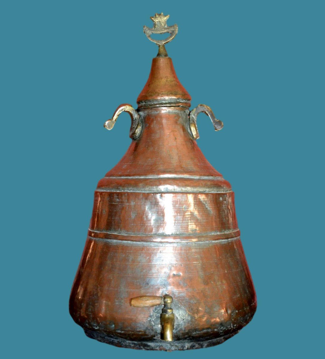 Water Fountain For Ablutions, Ht 64 Cm Tinned Copper, Ottoman Empire, 19th Century-photo-3