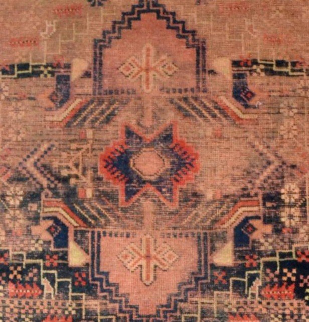 Old Rug, Khamseh Nomadic Tribes, 120 X 155 Cm, Hand-knotted Wool, First Part Of The 19th Century-photo-5