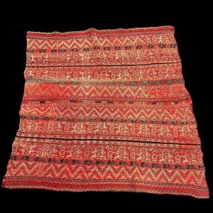 Old Kilim, 101 X 102 Cm, Hand-woven Wool, Oushak Region, Turkey Before 1950