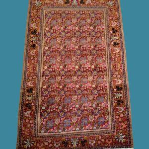 Kirman floral ancien, 139 x 216 cm, laine nouée main en Perse, Iran, fin XIXème début du XXème