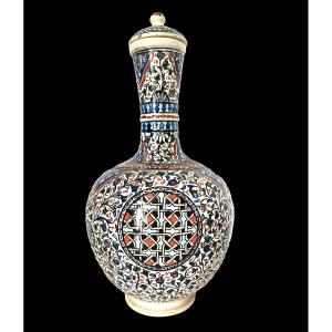 Iznik Design Ceramic Vase - Tree of Life - Turkish Home Decoration - Floor  Vase -8''/20 cm Height