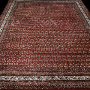 Tapis Sarough Mir, 232 cm x 353 cm, laine kork nouée main en Iran vers 1970, en très bon état