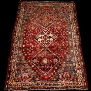 Gashgaïs Rug, 115 X 172 Cm, Hand-knotted Wool On Wool Around 1950/60 In Iran, Very Good Condition