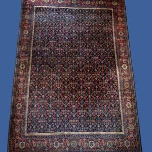 Old Senneh Rug, 140 Cm X 204 Cm, Beautiful Persian From Iranian Kurdistan In Hand-knotted Wool