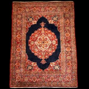 Old Sarouk Ferahan, 140 X 190 Cm, Hand-knotted Kork Wool, Persia, Arak Region, Kadjar, 19th Century