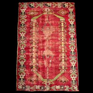 Kirsehir-medjidi Rug, 102 X 158 Cm, Ottoman Art, Hand-knotted Wool On Wool, Mid-19th Century