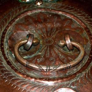 Chapati Box, Bread, In Red Copper, India, Rajasthan Region, Early 20th Century