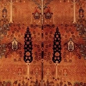 Trees And Bushes Rug, Indo-persian, 120 X 176 Cm, Hand-knotted Wool, 1980, Very Good Condition