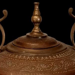 Important Teapot Or Kettle, Copper And Brass, Maghreb, Late 19th-early 20th Century