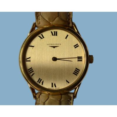 Longines, montre homme  maison Longines en or 18 K, vers 1980