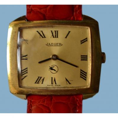 Jaeger, montre bracelet homme, maison JAEGER, plaqué or, vers 1970