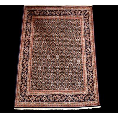 Tapis Persan Moud, 139 cm x 191 cm, Iran, laine nouée main vers 1980, en parfait état